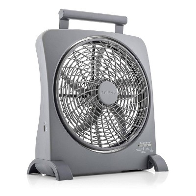 Treva 10" Smartpower Portable Battery Powered or Rechargeable Fan with Adapter