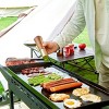 SKONYON 3-Burner Propane Gas BBQ Grill with Side Burner,  Wheels, Shelves - 2 of 4