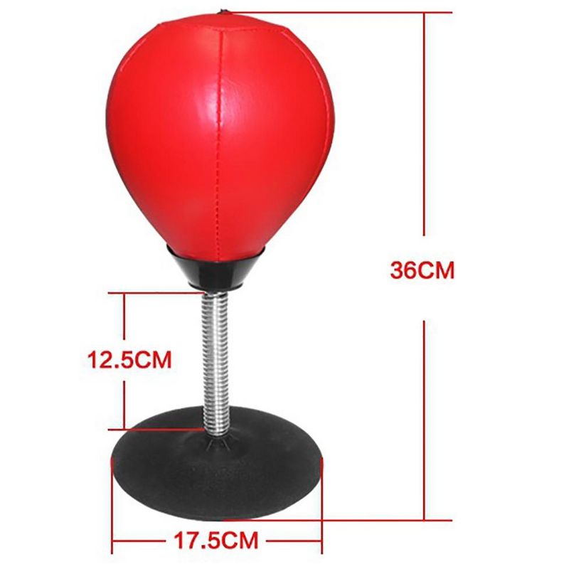 Link Mini Punching Bag With Stand, Freestanding, Heavy Duty Stress Relief, Stress Buster Desktop Punching Bag with Suction Cup, For Kids, Adults, 4 of 7