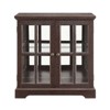CAVINAS Antique LED Display Cabinet,Vintage Office Storage Cabinet with Adjustable Glass Shelves,Accent Cabinet with Lattice Doors for Living Room - 2 of 4