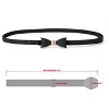 Allegra K Women's Skinny Waist Belt Metal Bow-knot No Buckle Thin Belt 1 Pc - 3 of 4
