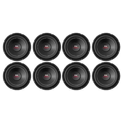 Pyle 10 1000 Watts Car Steel Basket Power Dvc Dual 4 Ohm Subwoofer 8 Pack Target