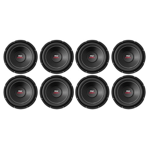 Pyle 10 1000 Watts Car Steel Basket Power Dvc Dual 4 Ohm Subwoofer 8 Pack Target