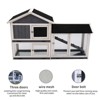 Kumasinova 58" Large Outdoor Rabbit Hutch with Waterproof Roof,Wooden Guinea Pig Cage with Ramp & Pull Out Tray,Pet House for Backyard,Patio Use - 4 of 4