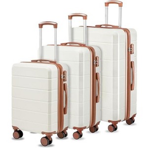 3-Piece Set Luggage with Spinner Wheels, Expandable Hardside Carry On Medium Checked Suitcase - 1 of 4
