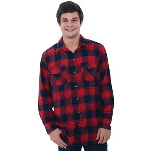 ADR Mens Flannel Shirt, Long Sleeve Cotton Top - 1 of 3