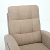 CAVINAS 15" Modern Rocking Chair Nursery,Glider Rocking Armchair with Side Pocket,Living Room Accent Chair With Adjustable Footrest - 2 of 4