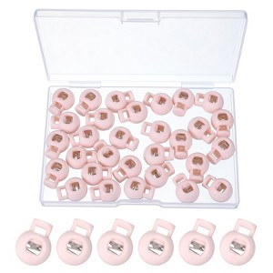 Unique Bargains Plastic Adjustable Draw String Clip Ends Spring-Loaded Buckle Round Cord Locks 30 Pcs - 1 of 3