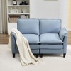 HYLEORY 49.6'' Width Modern Linen Flannel Fabric Loveseat for living room Bedroom Apartment - 2 of 4
