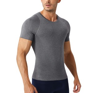 Anna-Kaci Active Men's Fitted Short Sleeve Performance T-Shirt with Stretch Fabric and Moisture-Wicking Comfort - 1 of 4
