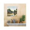 Cottage Garden West of The Wind Soothing Stream Green, Tan, Blue 24 x 24 Inch Waterproof Gallery Wrapped Canvas, Outdoor Garden, Yard, Patio All - 2 of 2