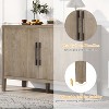 ORRD 47.2" Farmhouse Sideboard with Ash Veneer & Iron Handles - 3 of 4