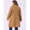 Agnes Orinda Women's Plus Size Winter Single Breasted Outfits Utility Belted Fashion Overcoats - 4 of 4