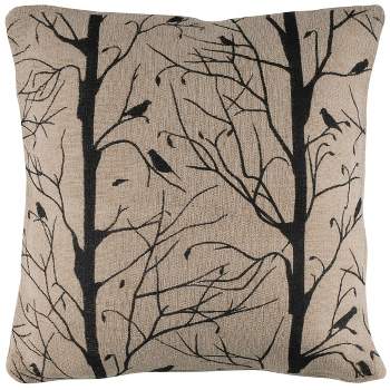 18"x18" Birds Poly Filled Square Throw Pillow - Rizzy Home