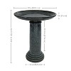 Sunnydaze Toulon Ceramic Bird Bath - Black Mist - 24.5" H - 2 of 4