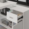 Famapy White Rotatable L-Shaped Computer Desk With Storage Drawers and Shelves - 4 of 4