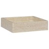 vidaXL Sink Cream 15.7"x15.7"x3.9" Marble - 2 of 4