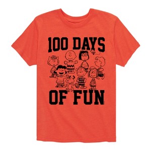 Boys' - Peanuts - 100 Days Of Fun Short Sleeve Graphic T-Shirt - 1 of 4