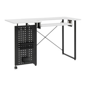 Pivot Sewing Machine Table with Swingout Storage Panel - studio designs - 1 of 4