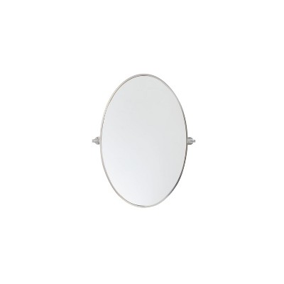 Elegant Lighting Oval pivot mirror 21x32 inch in silver