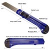 MotoProducts Bulk 6" Box Cutters Assorted Colors with Snap-Off Blades and Safety Locks - 2 of 3