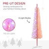 Whisen 6FT Pencil Prelit Artificial Christmas Tree with 360 Surface Branches, 200 LED Lights - 4 of 4