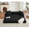 DIY Modular 4-in-1 Foldable Sofa Bed, Convertible Sleeper Sofa with Moveable Arms, Sofa Bed with Corduroy Cushion and Foam Filling-Baofuwish - 2 of 4