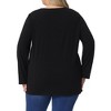 Agnes Orinda Women's Plus Size  Long Sleeve Button Square Neck Flowy Pleated Loose Tunic Blouse - 4 of 4