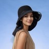 Anna-Kaci Womens Mesh Panel Wide Brim Sun Hat with Back Flap UV Protection and Tie Detail for Outdoor Activities - 3 of 4