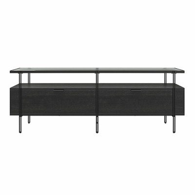 RealRooms Vance TV Stand for TVs up to 60", Black Oak