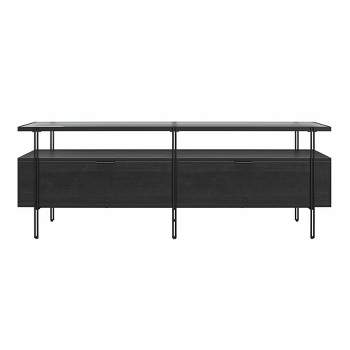 RealRooms Vance TV Stand for TVs up to 60", Black Oak