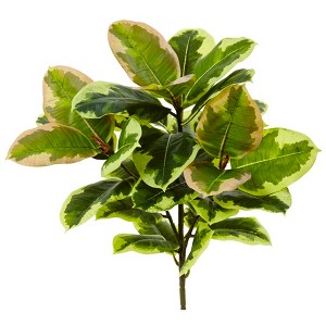 Nearly Natural 23-in Rubber Leaf Artificial Plant (Real Touch) (Set of 3) - 1 of 3
