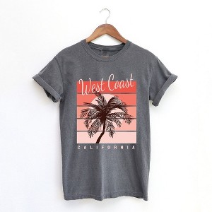 Simply Sage Market Women's West Coast California Short Sleeve Garment Dyed Tee - 1 of 2