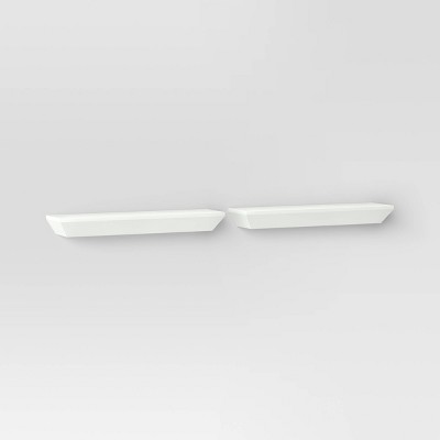 2pc Wedge Shelf Set White - Threshold™