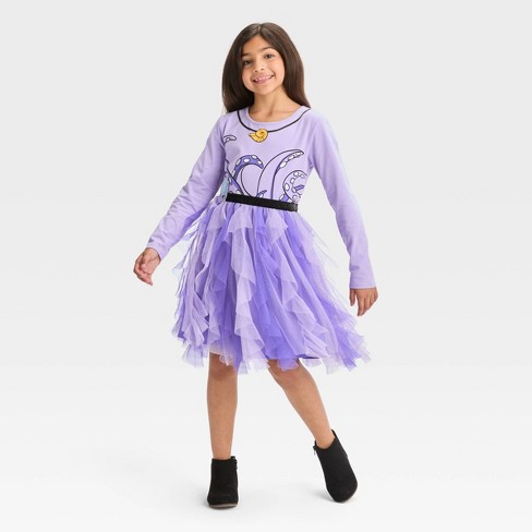 Girls' The Little Mermaid Ursula Dress - Purple XS