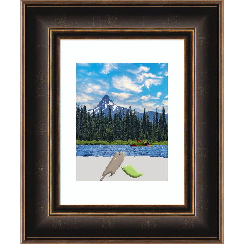 11&#34;x14&#34; Matted to 8&#34;x10&#34; Opening Size Villa Wood Picture Frame Art Oil Rubbed Bronze - Amanti Art, 1 of 11