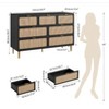 GAOMON 7-Rattan Drawer Tall Dresser with Deep Drawers & Wide Top,Multi-Room Storage for Bedroom, Living Room, Hallway, Nursery - 3 of 4