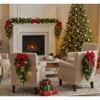BrylaneHome Pre-Lit Swags With Bows, Set Of 4 - 4 of 4