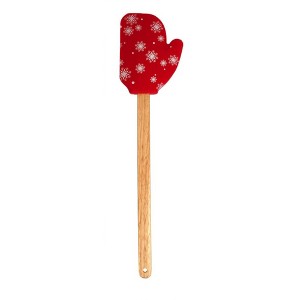 Kitchen Basics Spatula Mitt Shaped - Snowflake Print, Made with heat-resistant silicone, Microwave and Dishwasher Safe - 1 of 4