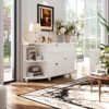 Aheaplus 55" Coffee Bar Cabinet with Adjustable Shelves and Drawers, Corner Buffet Cabinet with Wine Rack - 2 of 4