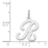 Black Bow Jewelry Sterling Silver, Sophia Collection, Small Script Initial R Pendant - 4 of 4