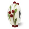 Black Bow Jewelry Fenton Sterling Silver Magical Holly-Days 3D Glass Bead Charm - 2 of 4