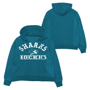 NHL San Jose Sharks Girls' Long Sleeve Hooded Sweatshirt - 1 of 3