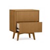 Tremolo  Modern Boho 2-Drawer Nightstand with Solid Wood & Contemporary Fluted Fronts - Teamson Home - 2 of 4