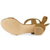 Allegra K Women's Back to College Open Toe Ankle Tie Back Block Heels Sandals - 4 of 4