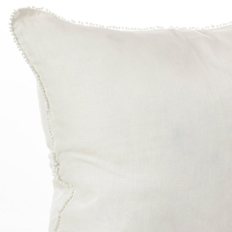 20"x20" Oversize Pom-Pom Design Square Throw Pillow - Saro Lifestyle, 3 of 6