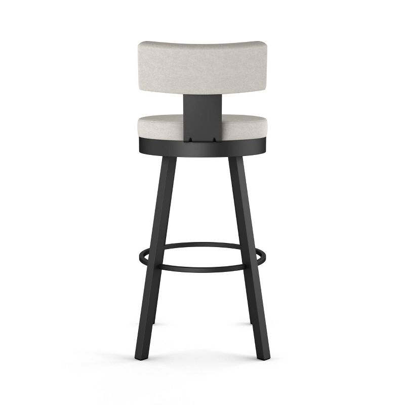Amisco Morgan Upholstered Counter Height Barstool Gray/Black, 3 of 8