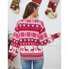 Coolmee Womens Christmas Print Long Sleeve Front Button Down Cardigan Casual Lightweight Sweaters - 4 of 4