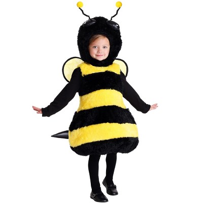 HalloweenCostumes.com 4T Bubble Bee Costume for Toddlers, Black/Yellow