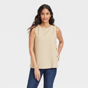 Women's Linen Tank Top - Universal Thread™ - 1 of 3